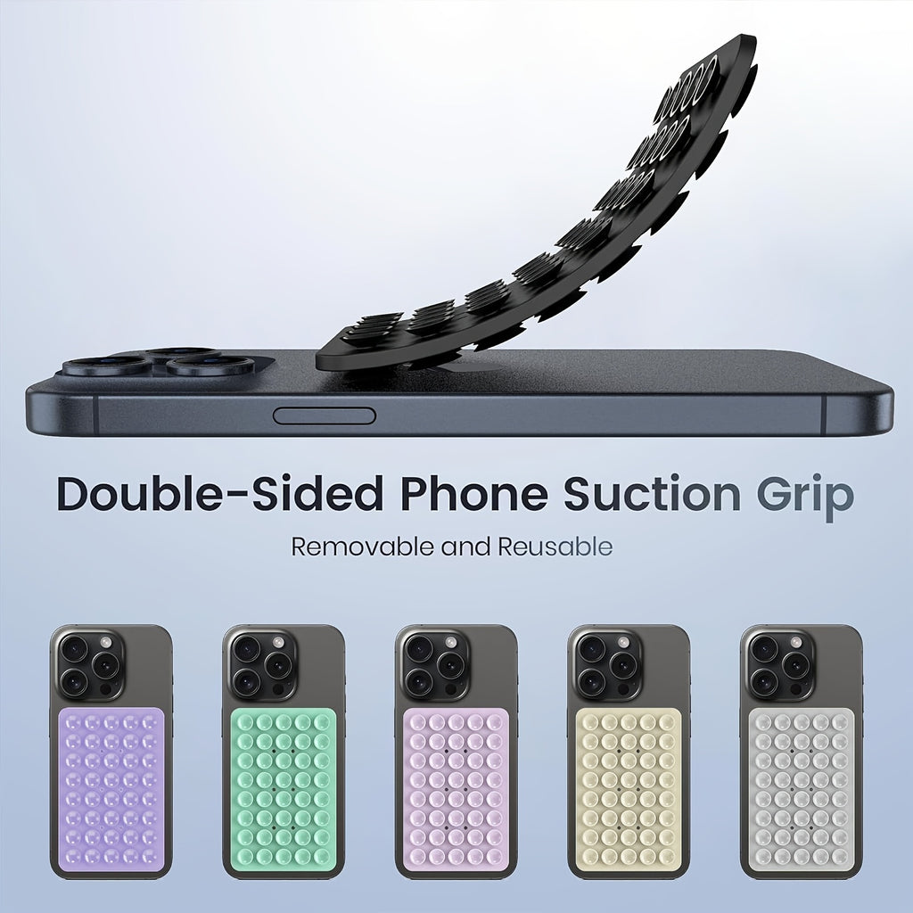 Support Ventouse Double Face en Silicone pour Téléphone - Angle Ajustable
