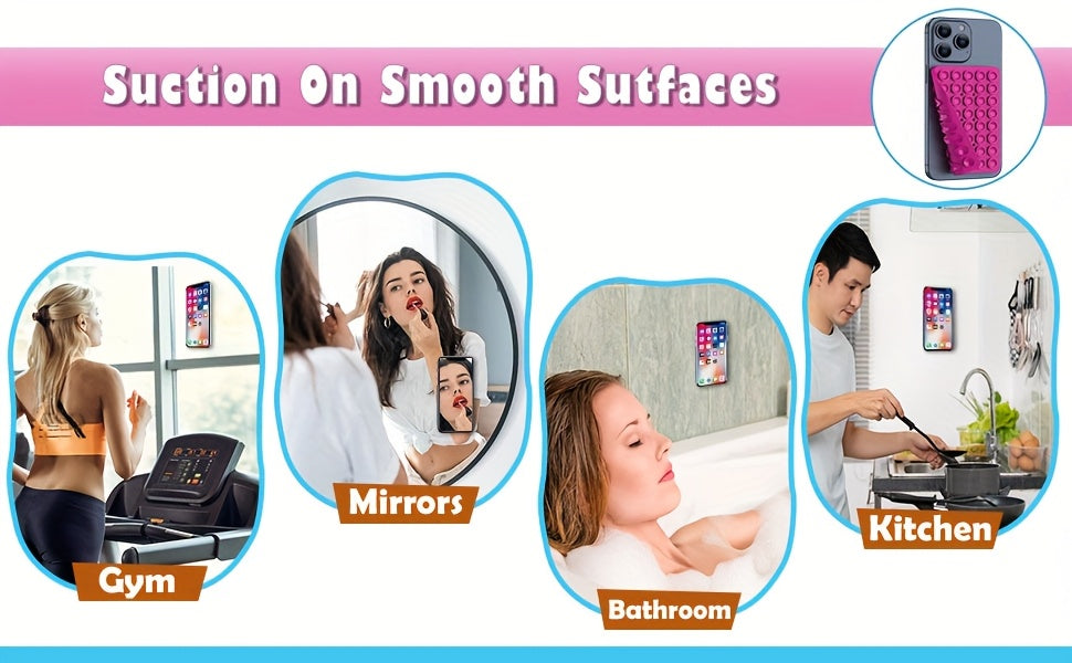 Support Ventouse Double Face en Silicone pour Téléphone - Angle Ajustable