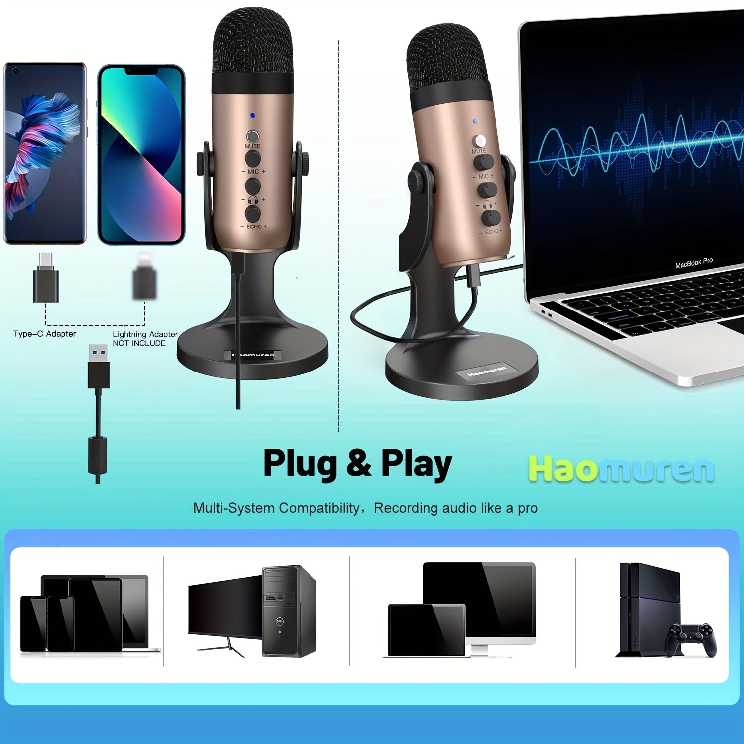 Micro à Condensateur pour Streaming et Gaming