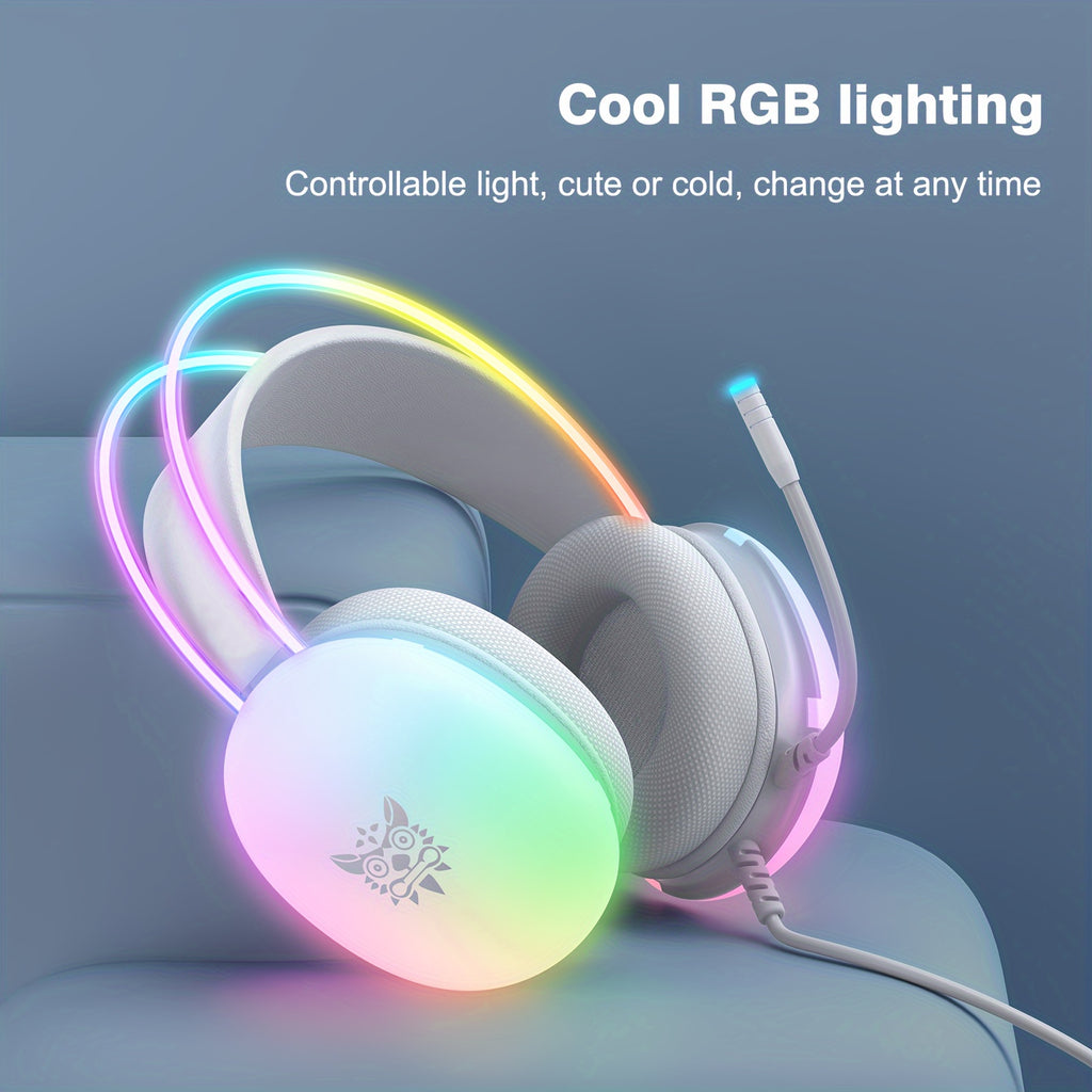 Casque Gaming ONIKUMA X25 RGB LED - Son Surround 7.1 Antibruit pour PS4/PS5/Xbox/PC