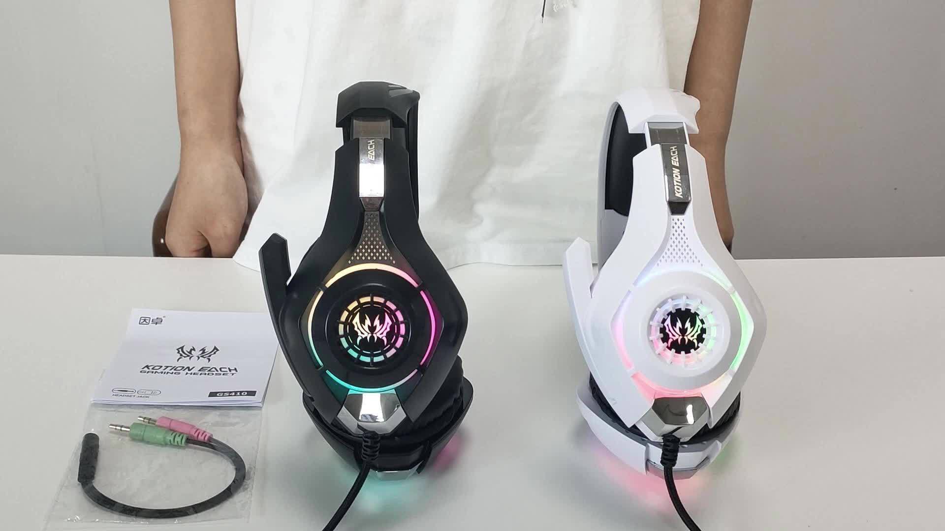 Casque Gaming RGB PC PS4 PS5 avec Micro Antibruit, Éclairage LED, Son Surround Basses, Coussinets Mousse Mémoire pour Xbox Series X/S, NS