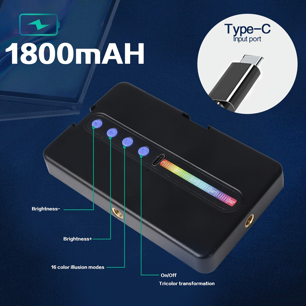 Lumière LED RGB Portable avec Clip - Éclairage Vidéo Rechargeable pour Smartphone, Tablette et Ordinateur