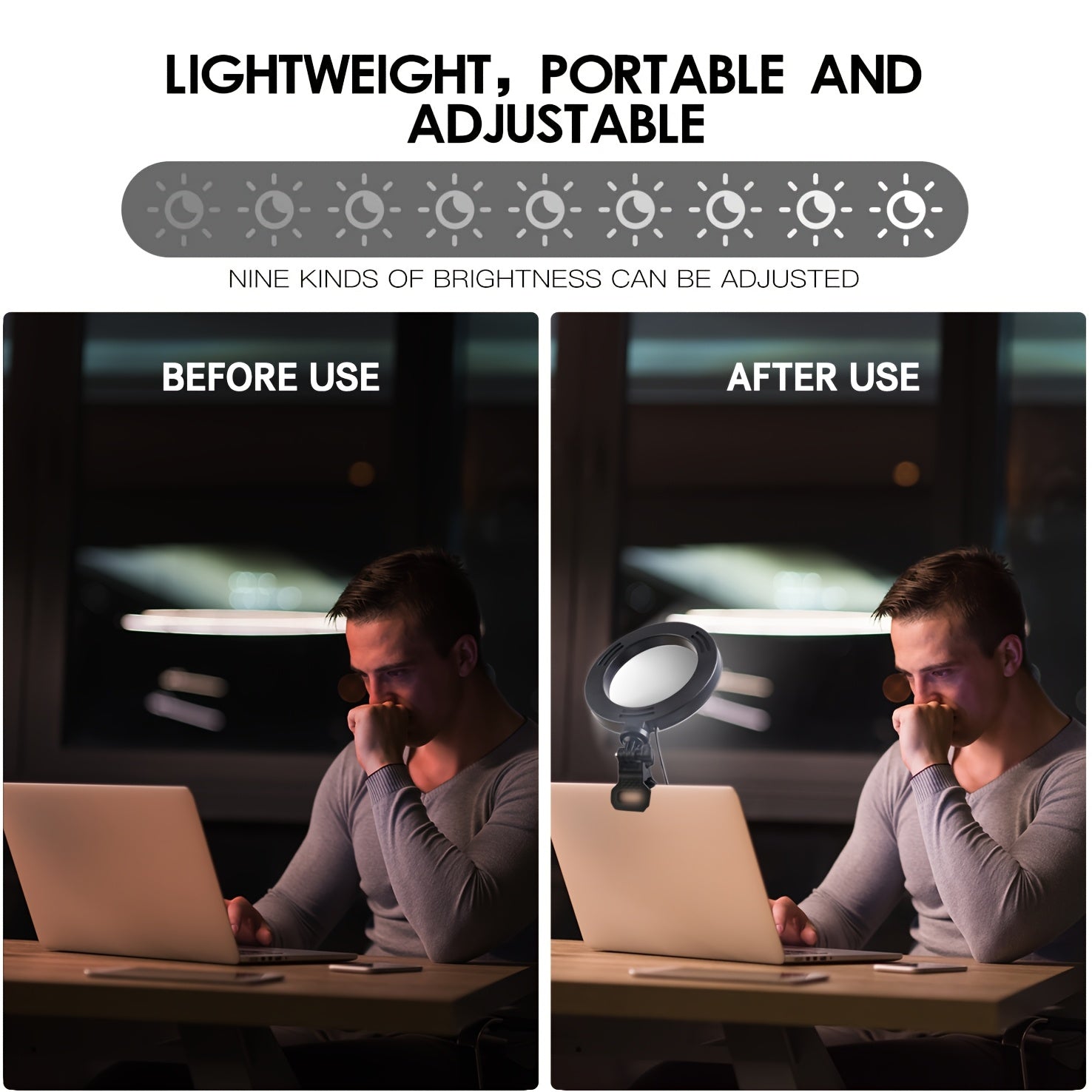 Ring Light LED UEGOGO 6 Pouces avec Clip