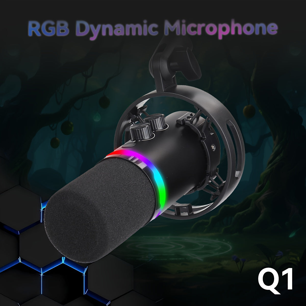 Microphone Dynamique Q1 RGB Type-C/XLR