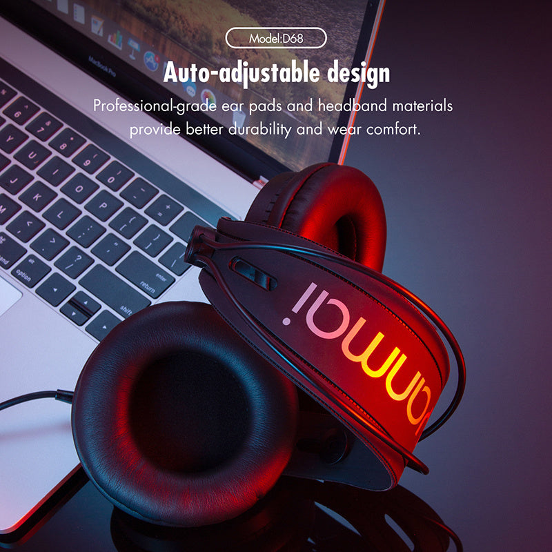 Casque Monitoring D68 - Studio Enregistrement - Câble Détachable - Podcasting