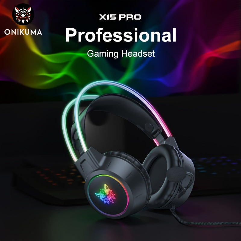 Casque Gaming ONIKUMA RGB - Micro Antibruit Double Perche, Son Surround Stéréo