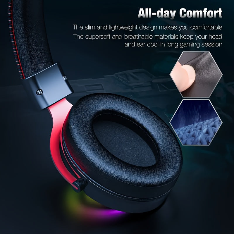 Casque Gaming ONIKUMA X10 RGB avec Cornes de Diable, Son Surround Stéréo, Subwoofer, pour PS4 PS5 PC Xbox One Switch