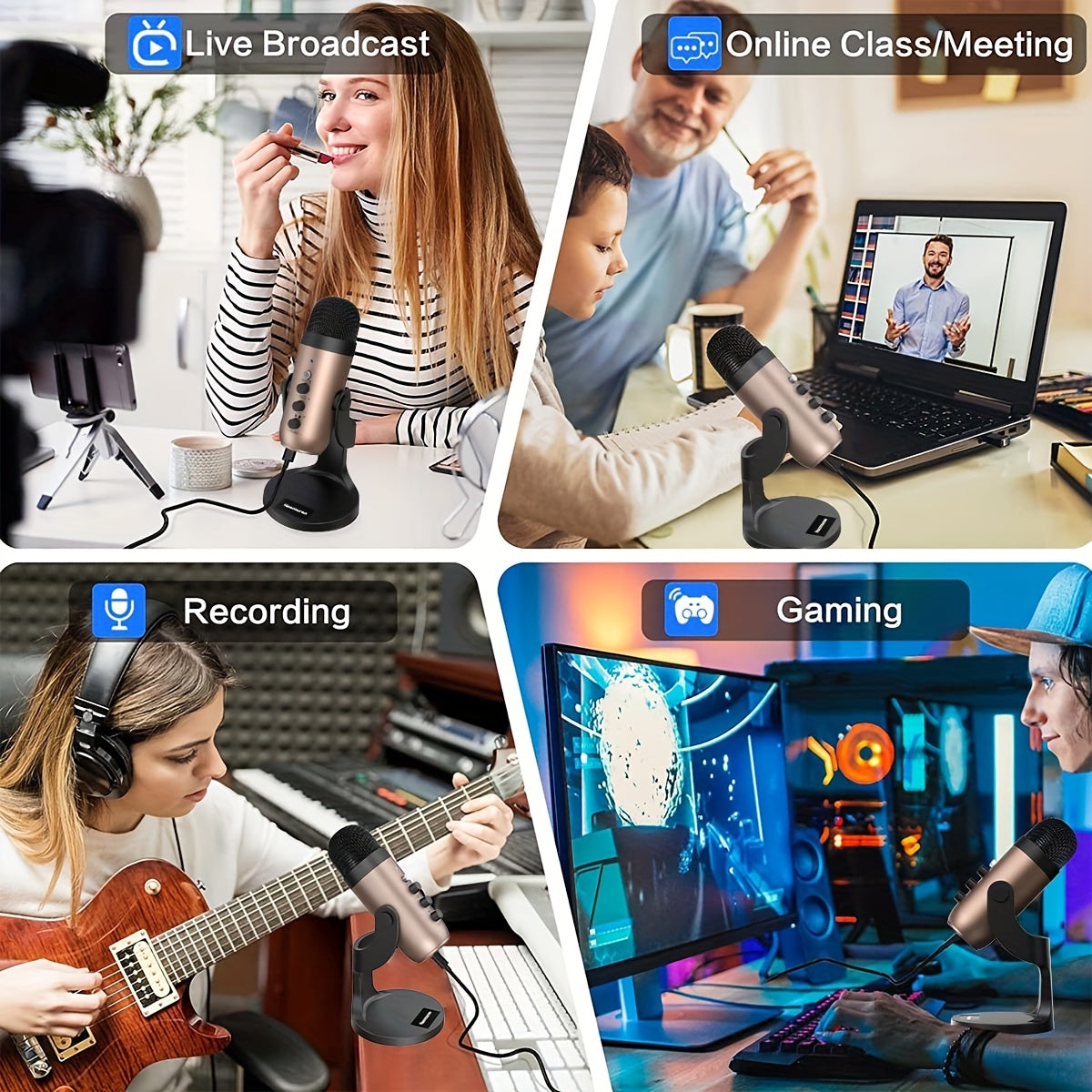 Micro à Condensateur pour Streaming et Gaming