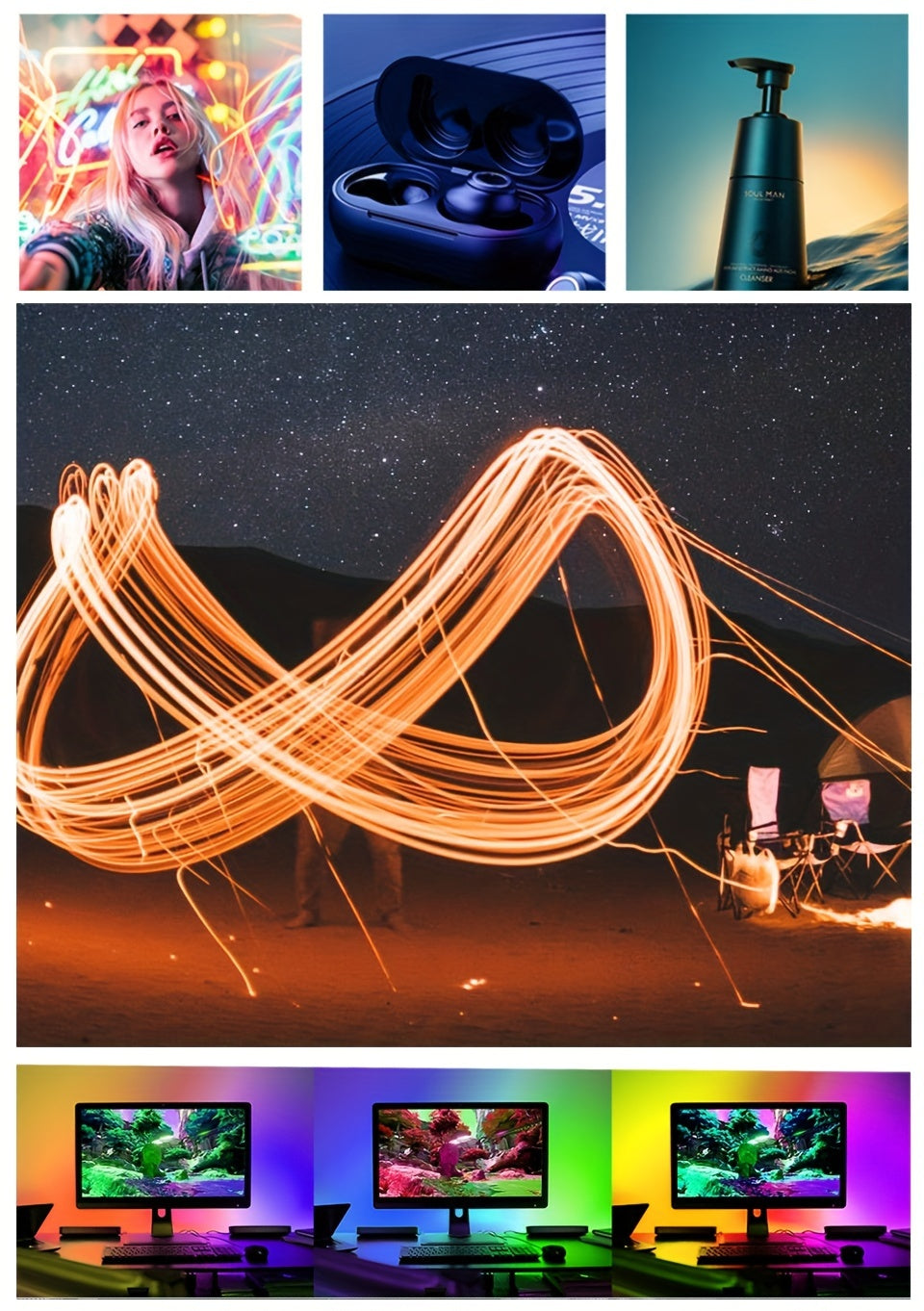 Bâton Lumineux LED RGB 11 pouces