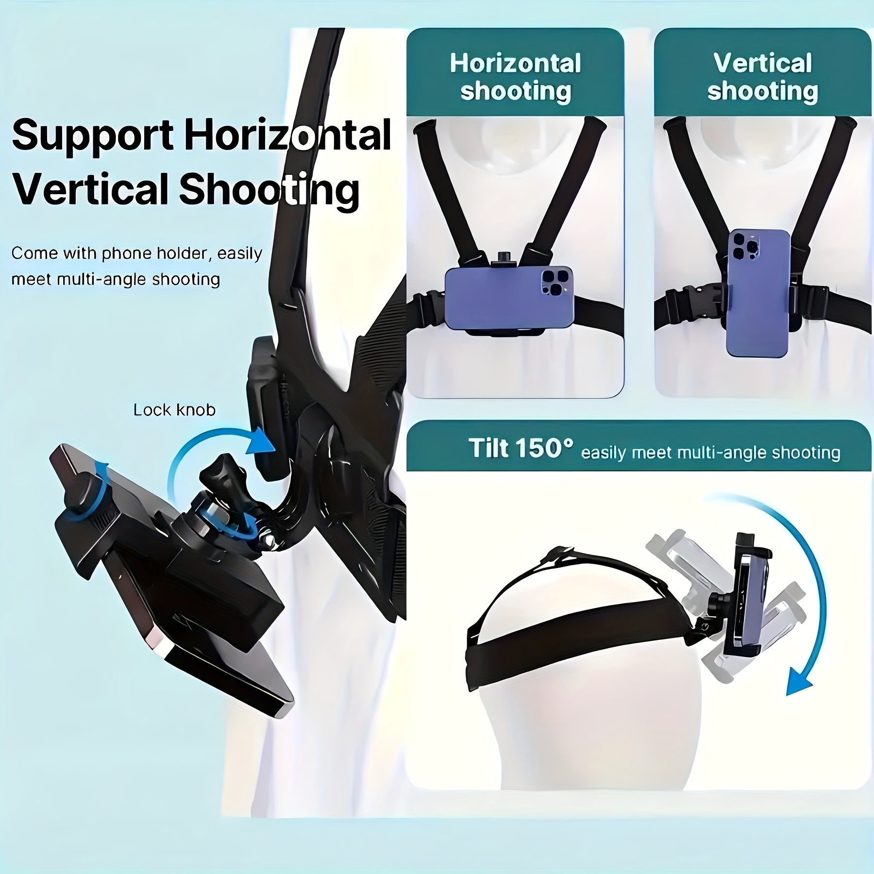 Kit Fixation 9-en-1 Téléphone & Caméra Action