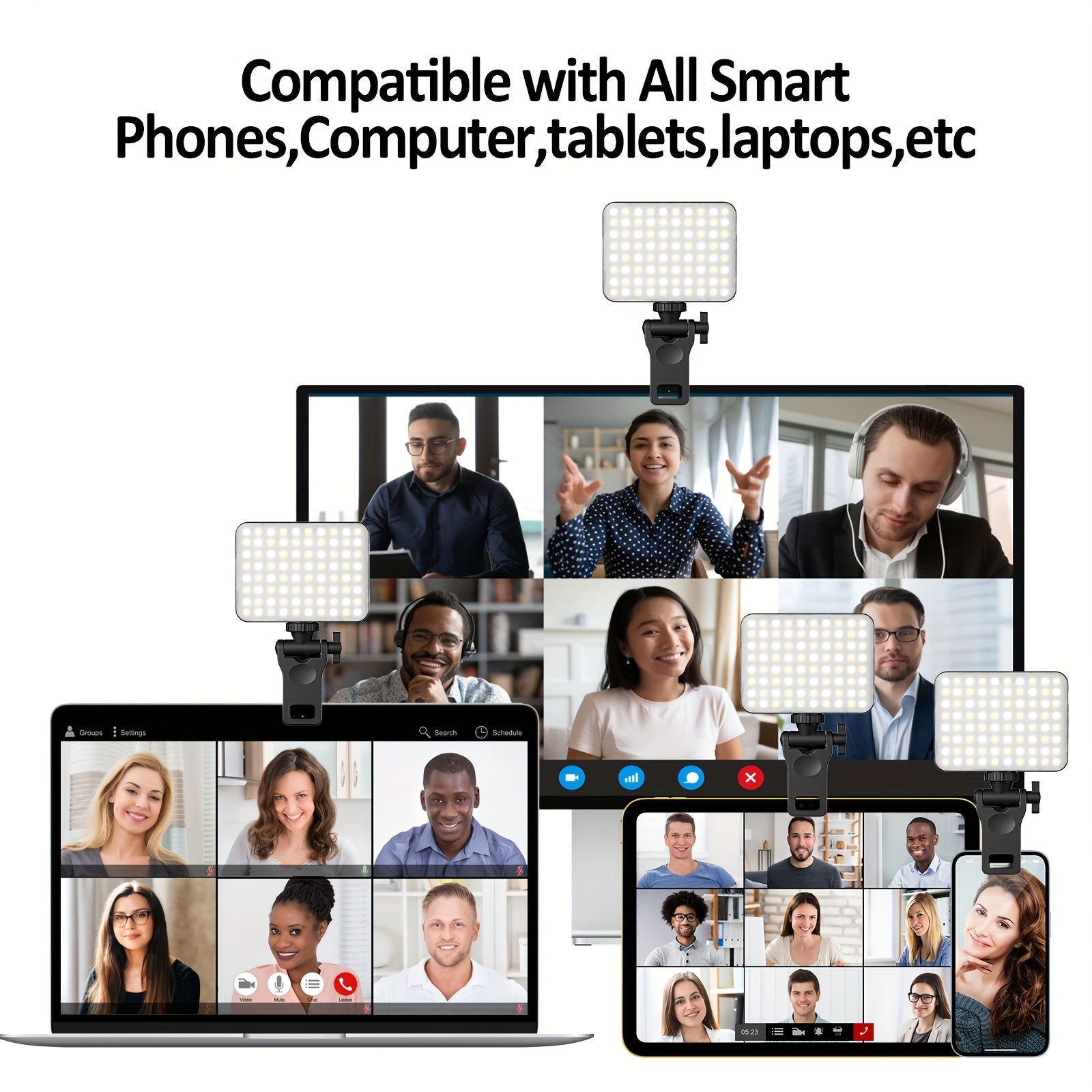 Lumière LED Portable avec Miroir pour Smartphone