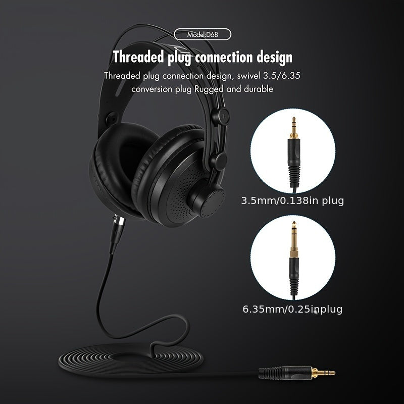 Casque Monitoring D68 - Studio Enregistrement - Câble Détachable - Podcasting