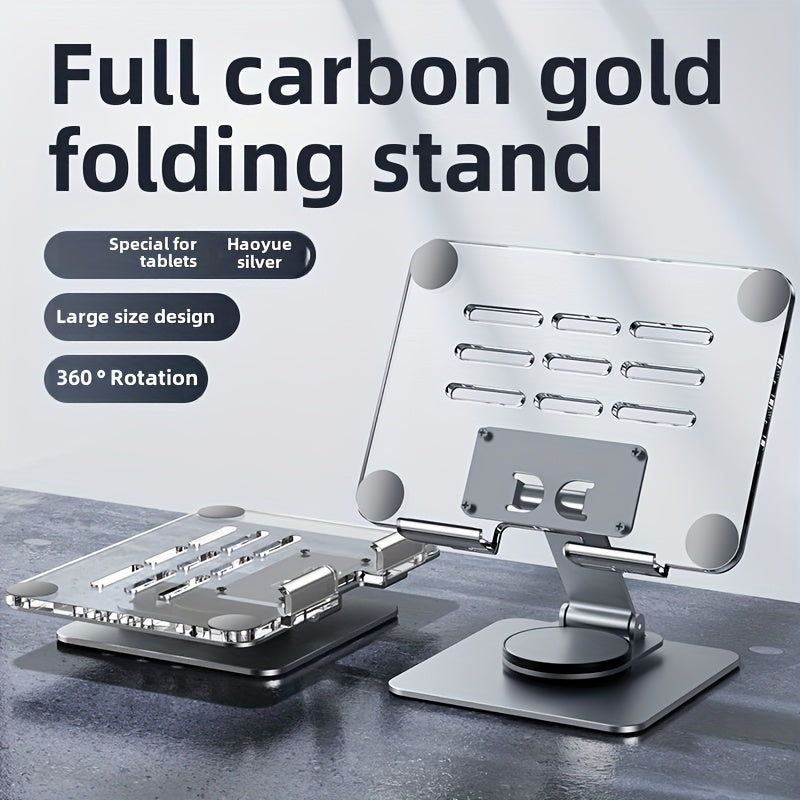 Support Tablette Acrylique Rotatif 360° - Pliable pour iPad et Smartphone
