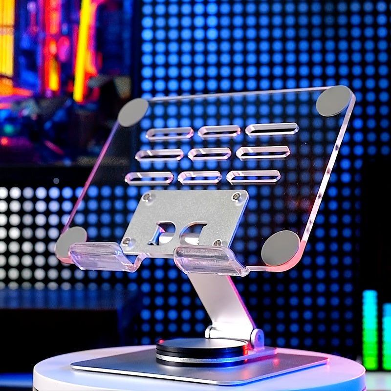 Support Tablette Acrylique Rotatif 360° - Pliable pour iPad et Smartphone