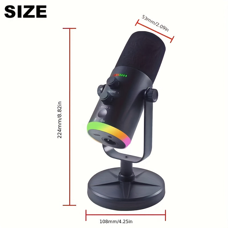Microphone Dynamique XLR/USB RGB - Gaming & Streaming Pro