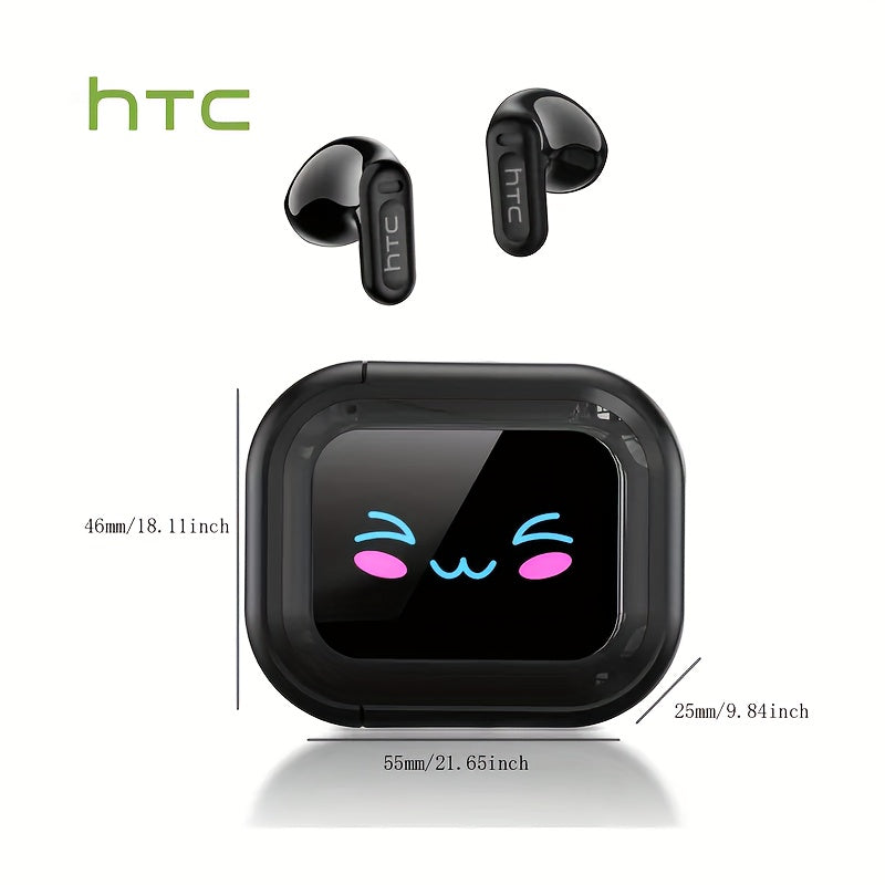 Casque Traducteur IA HTC NE20 - 131+ Langues Sans Fil Bluetooth 6.0 Écran LCD Tactile