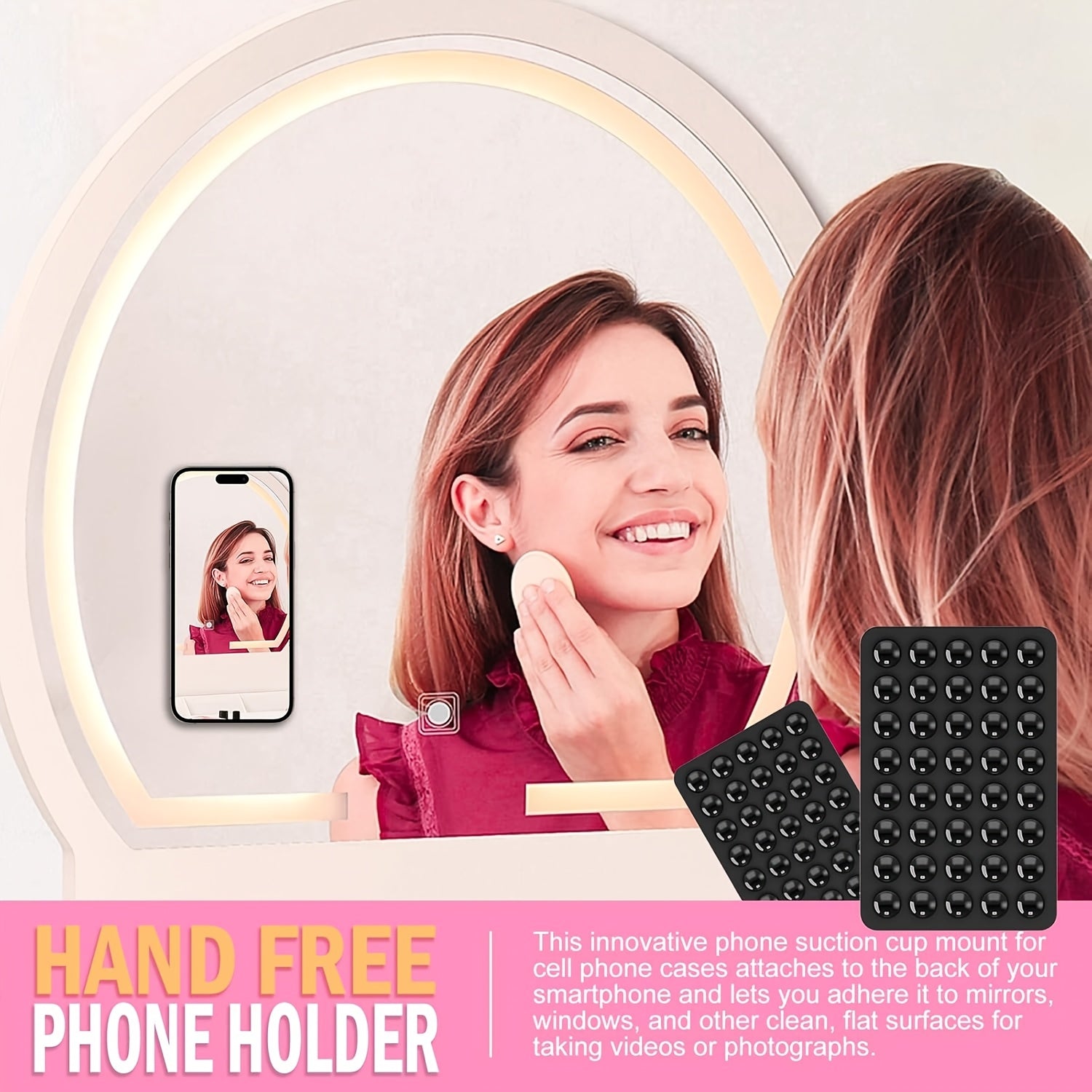 Support Ventouse Double Face en Silicone pour Téléphone - Angle Ajustable