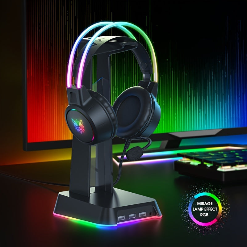 Casque Gaming ONIKUMA RGB - Micro Antibruit Double Perche, Son Surround Stéréo