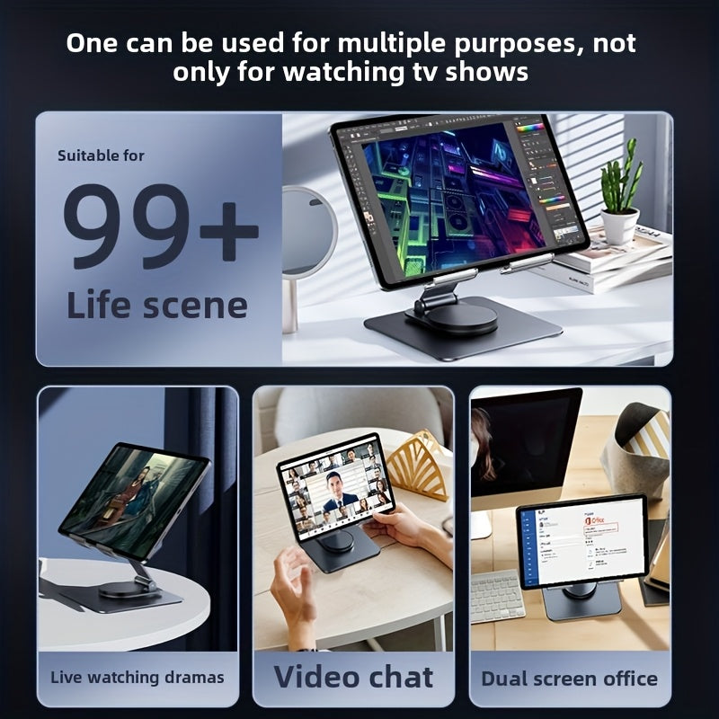 Support Tablette Acrylique Rotatif 360° - Pliable pour iPad et Smartphone