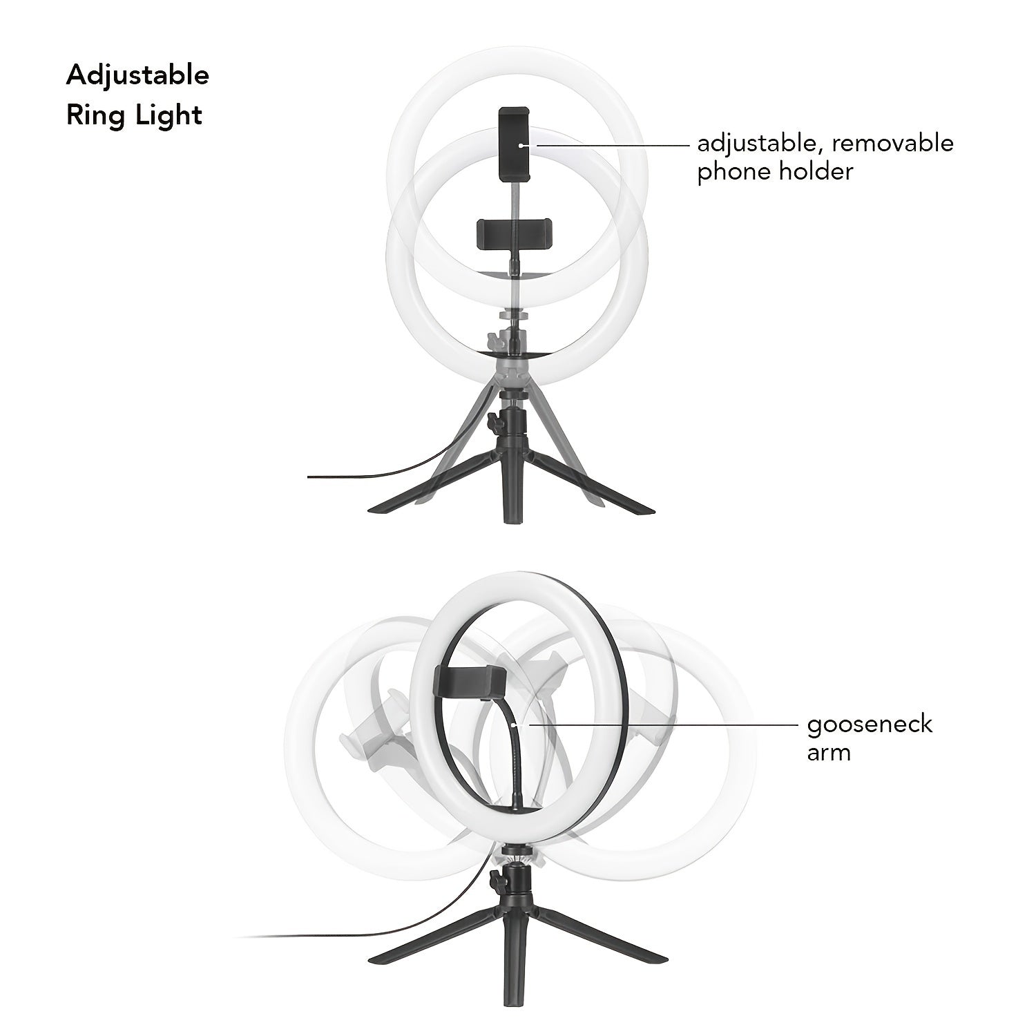 Ring Light RGB Streaming, Photographie, Vidéo, Maquillage et Studio