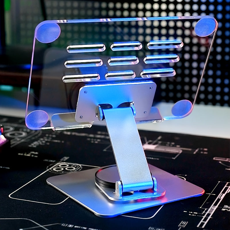 Support Tablette Acrylique Rotatif 360° - Pliable pour iPad et Smartphone