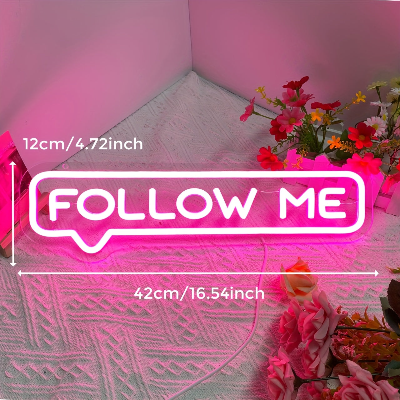 Panneau Néon LED "Follow Me" - Éclairage Gaming Dimmable USB