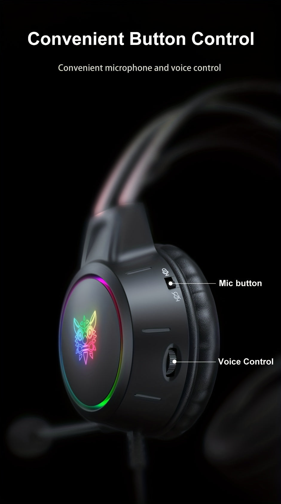 Casque Gaming ONIKUMA RGB - Micro Antibruit Double Perche, Son Surround Stéréo