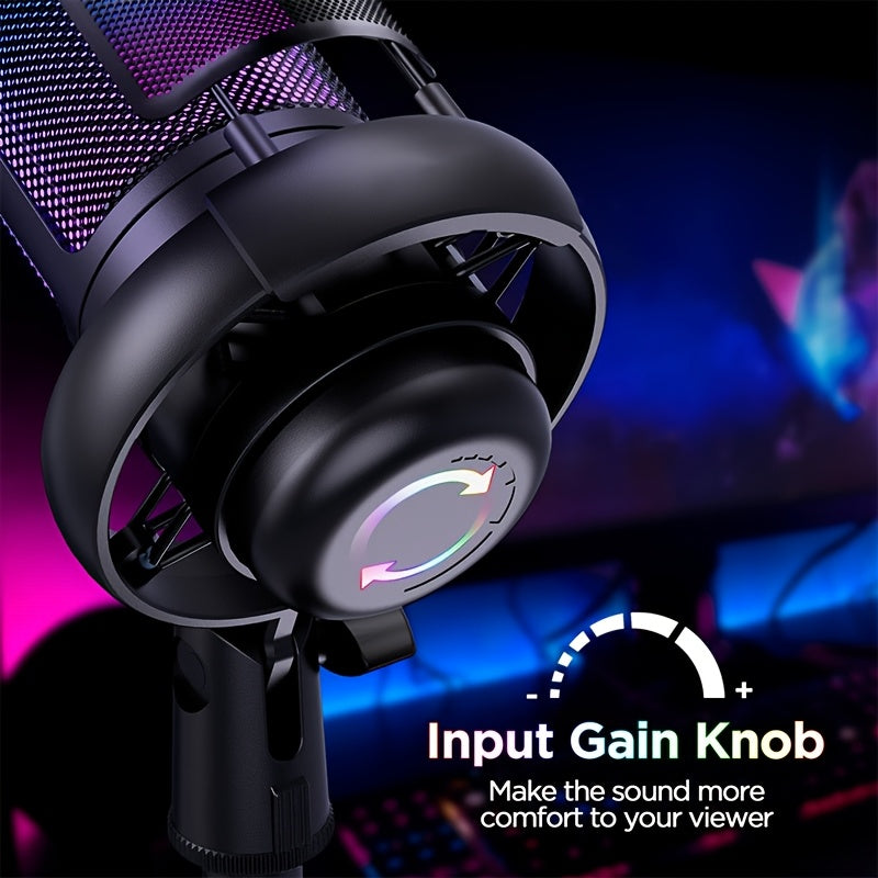 Micro Streaming avec Fonction Mute et Contrôle Gain Rotatif