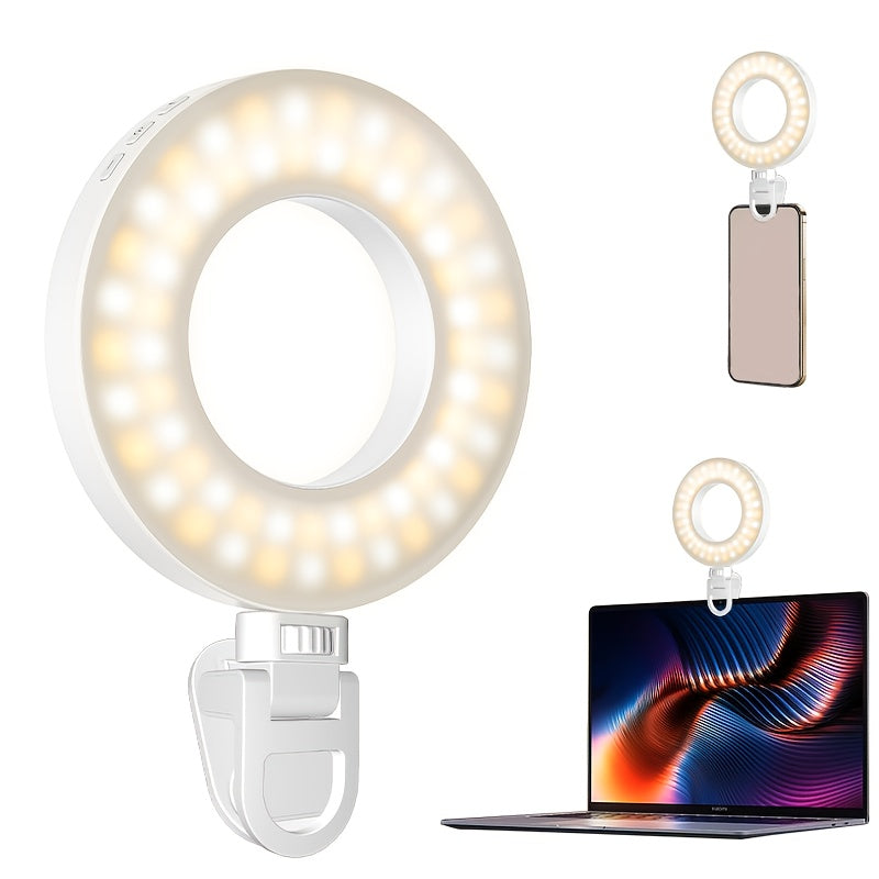 Ring Light Portable Rechargeable - 80 LED avec 3 Températures de Couleur