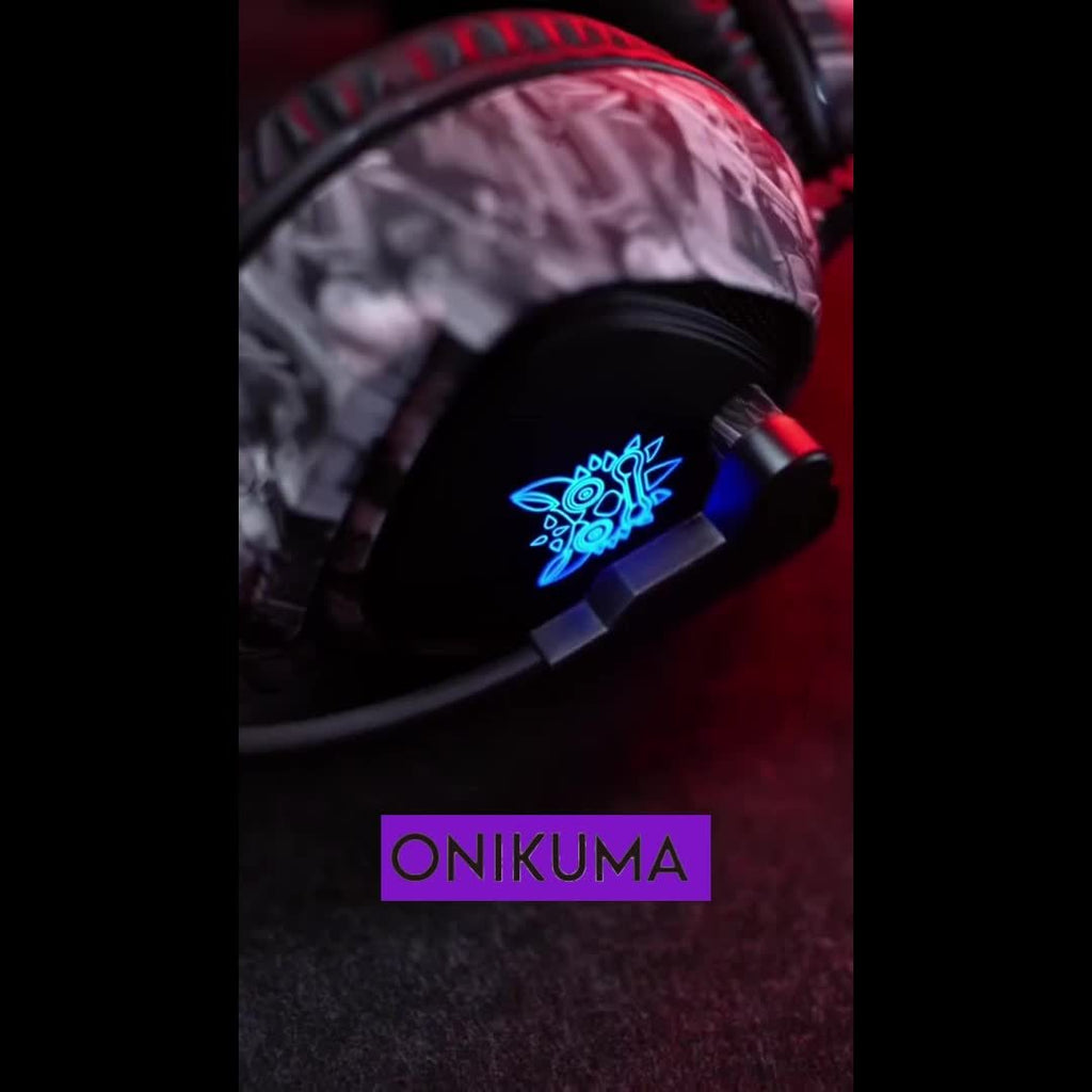 Écouteurs Gaming ONIKUMA LED - Basses Puissantes - Micro Réduction Bruit