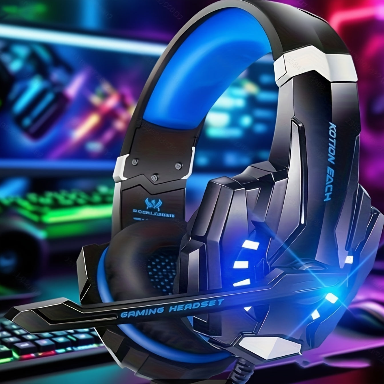 Casque Gaming FUNINGEEK G9000 - LED, Micro Antibruit, Son Surround PC/PS5/Xbox
