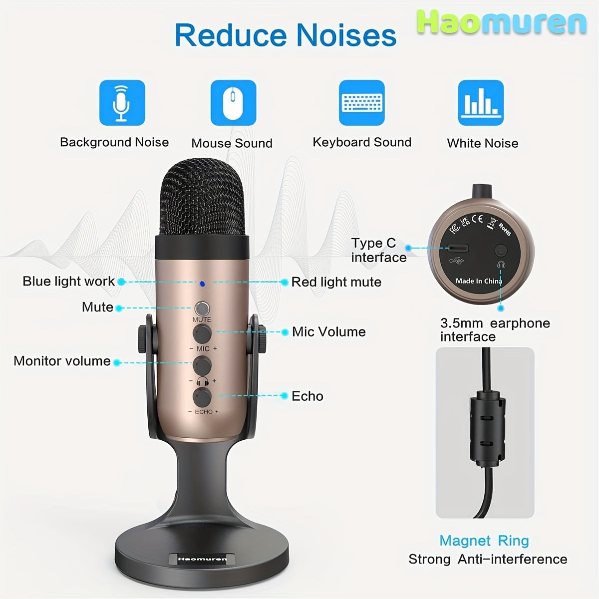 Micro à Condensateur pour Streaming et Gaming