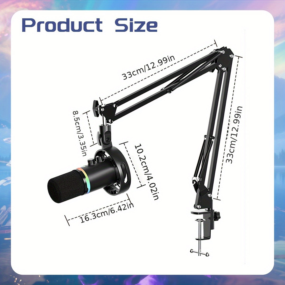 Microphone Dynamique Q1 RGB Type-C/XLR