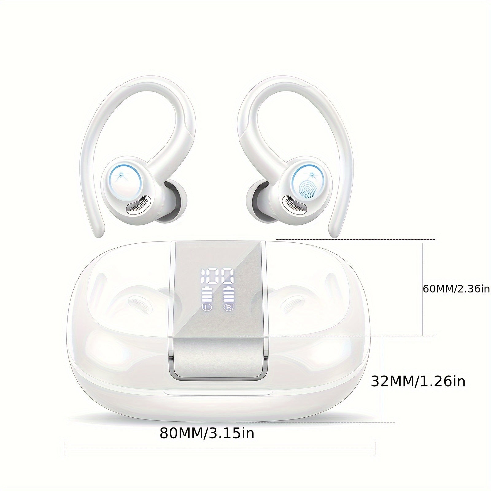 Écouteurs Sans Fil Sportifs Bluetooth 5.3 - 48H Autonomie