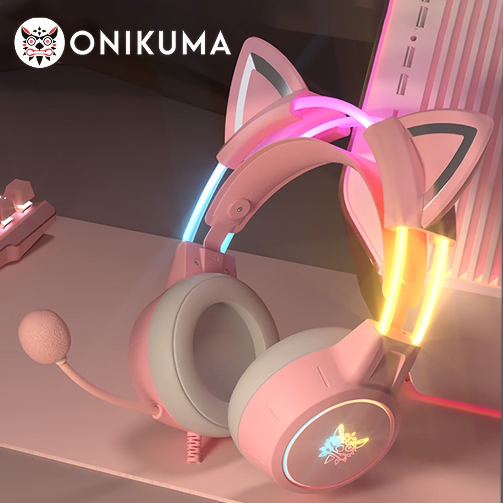 Casque Gaming ONIKUMA x15pro Oreilles de Chat RGB