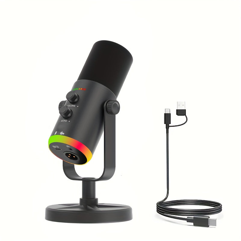 Microphone Dynamique XLR/USB RGB - Gaming & Streaming Pro