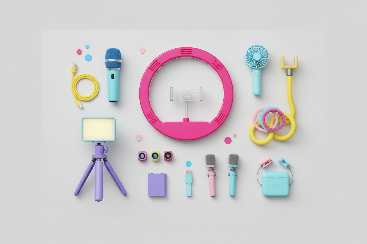 Image colorée accessoires influenceurs